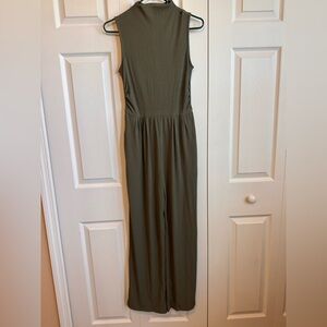 NWT Sleeveless Olive Green Jumpsuit